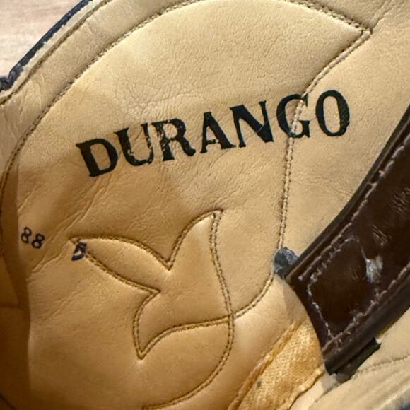 Durango Mens Size 9.5 Brown Outdoor Leather Cowboy Western Boots - Picture 3 of 8